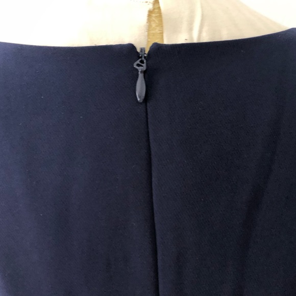 NWOT Harlyn Navy Black Color Block Flounce Hem Cocktail Dress Sweetheart Neck - Picture 7 of 9